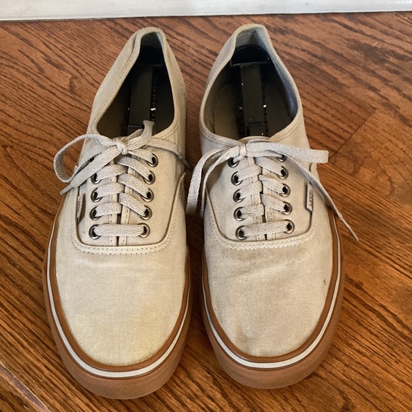 VANS AUTHENTIC GRAY WITH BROWN MEN!S Sz 10 - Picture 2 of 8